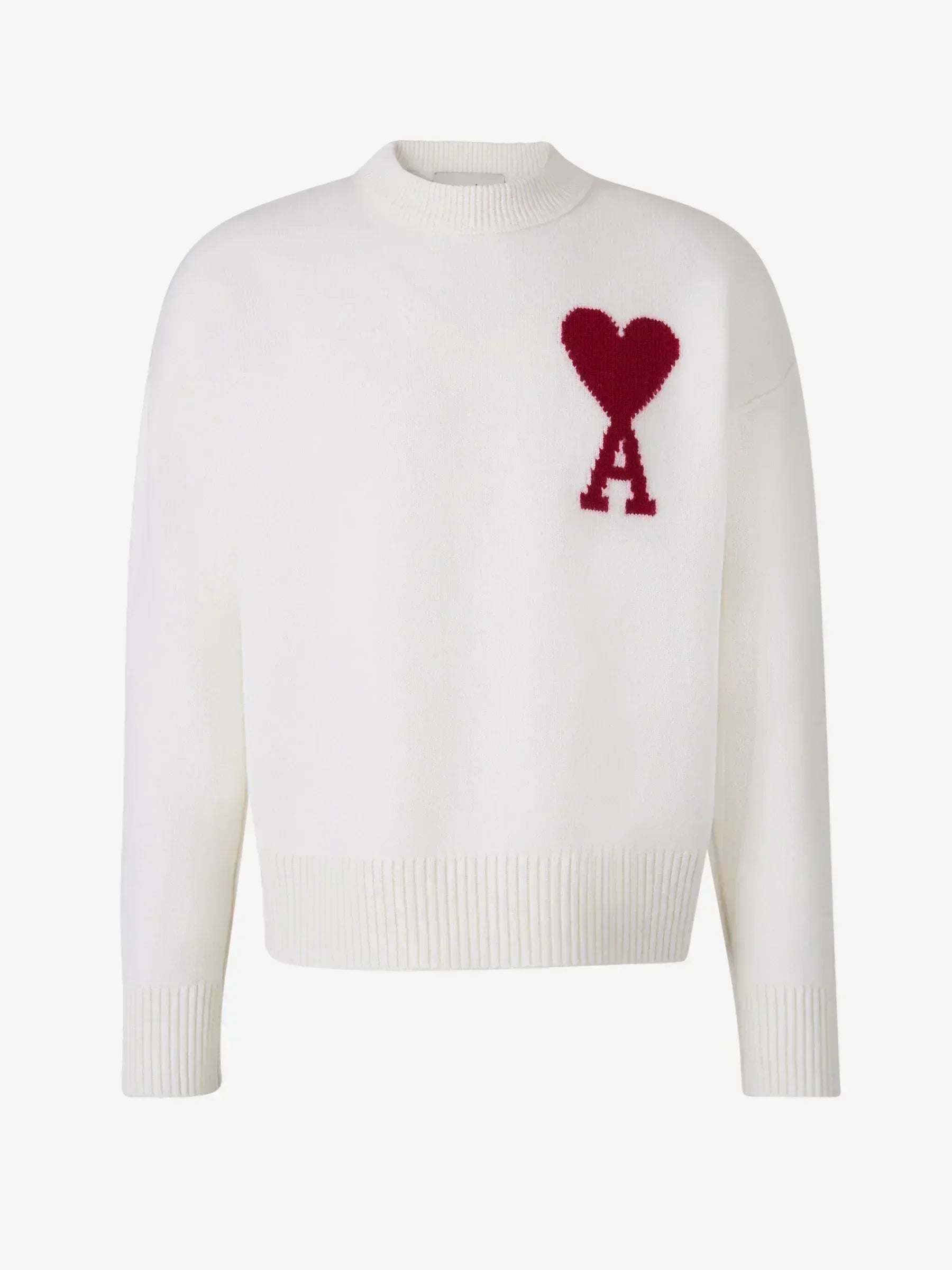 Myk, brodert hjertegenser for kvinner, stilfullt design med delikate hjertebroderi, passer til jeans eller skjørt.