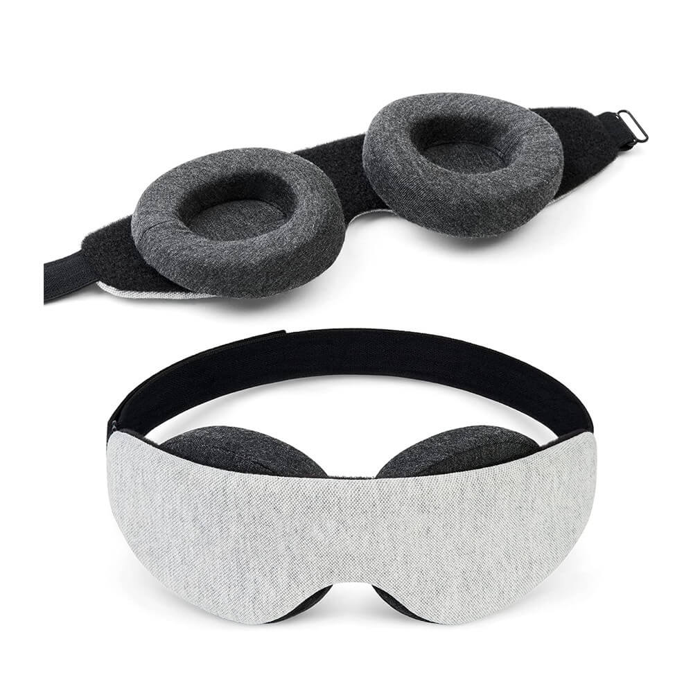 Myk og lett sovemaske i svart for total mørkelegging. Optimal for dyp og uforstyrret søvn.