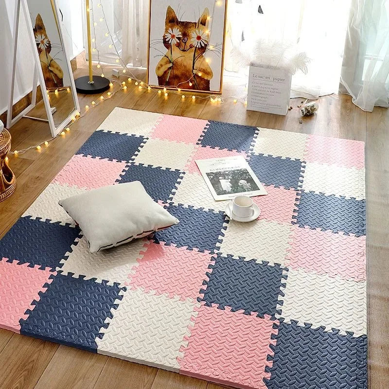 Stor puslespill lekematte; modulær design, myk, støtdempende og trygg for mange barn.