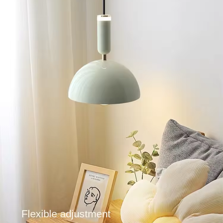 "Nordisk Macaron LED pendellampe i moderne design, minimalistisk stil, tilgjengelig i flere farger, ideell for stuen."