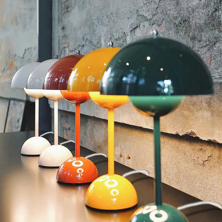 Moderne og funksjonell bordlampe, justerbar hvit sopplampe for alle rom