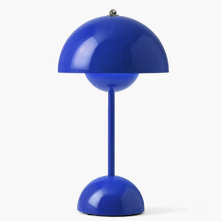 Hvit minimalistisk bordlampe, soppdesign, justerbart lys til stue eller soverom