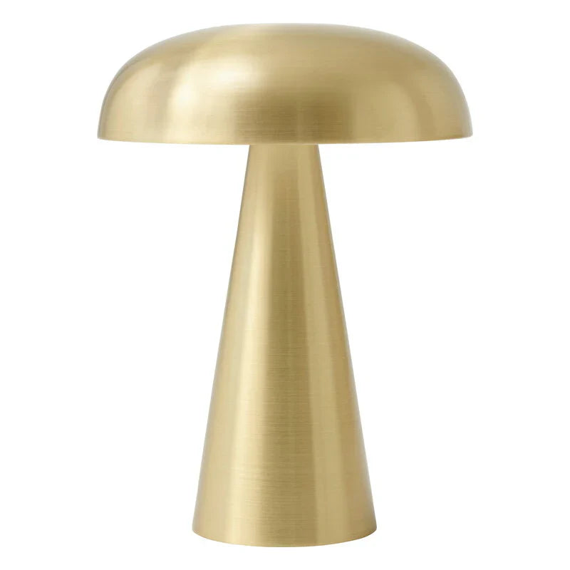 Oppladbar sopplampe i metall, trådløs LED bordlampe for stemningsfullt interiør og soverom.