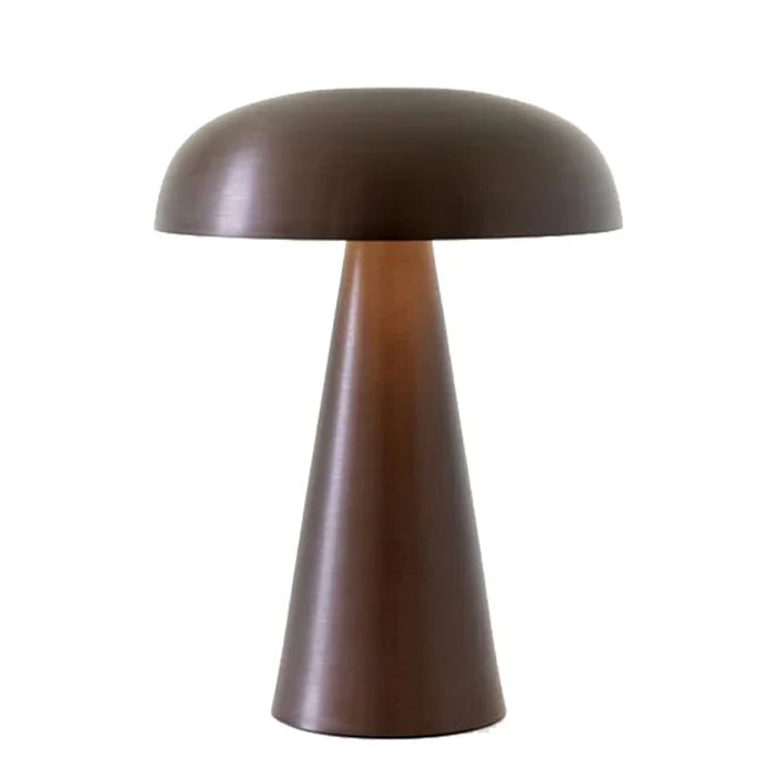 Soppdesign oppladbar bordlampe, trådløs LED-lampe i metall, bærbar og dekorativ for hjemmet.