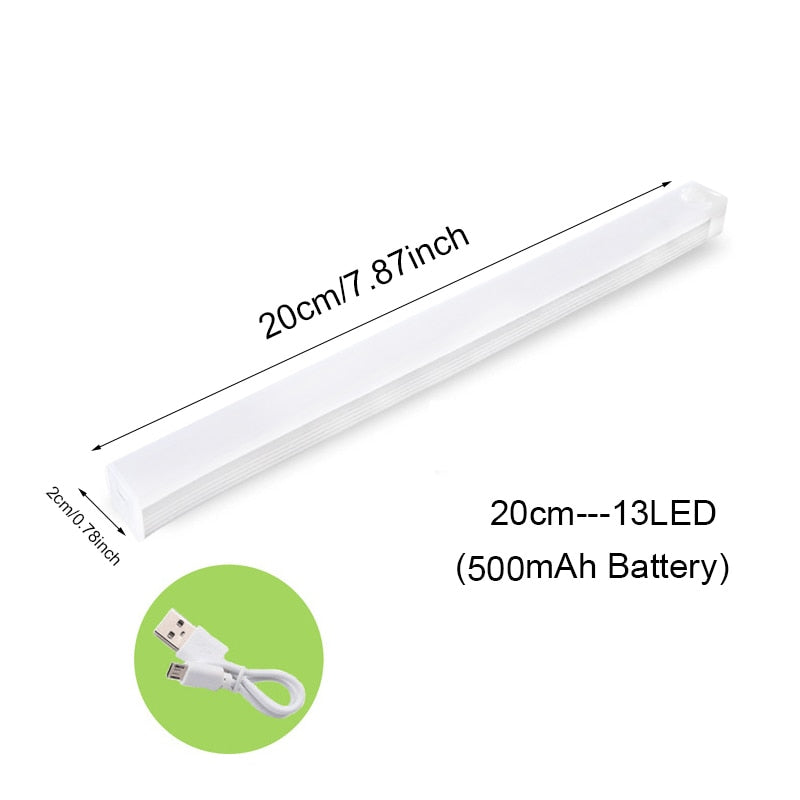 Trådløst nattlys med bevegelsessensor, oppladbart og energieffektivt LED-lys for trygghet i mørket.