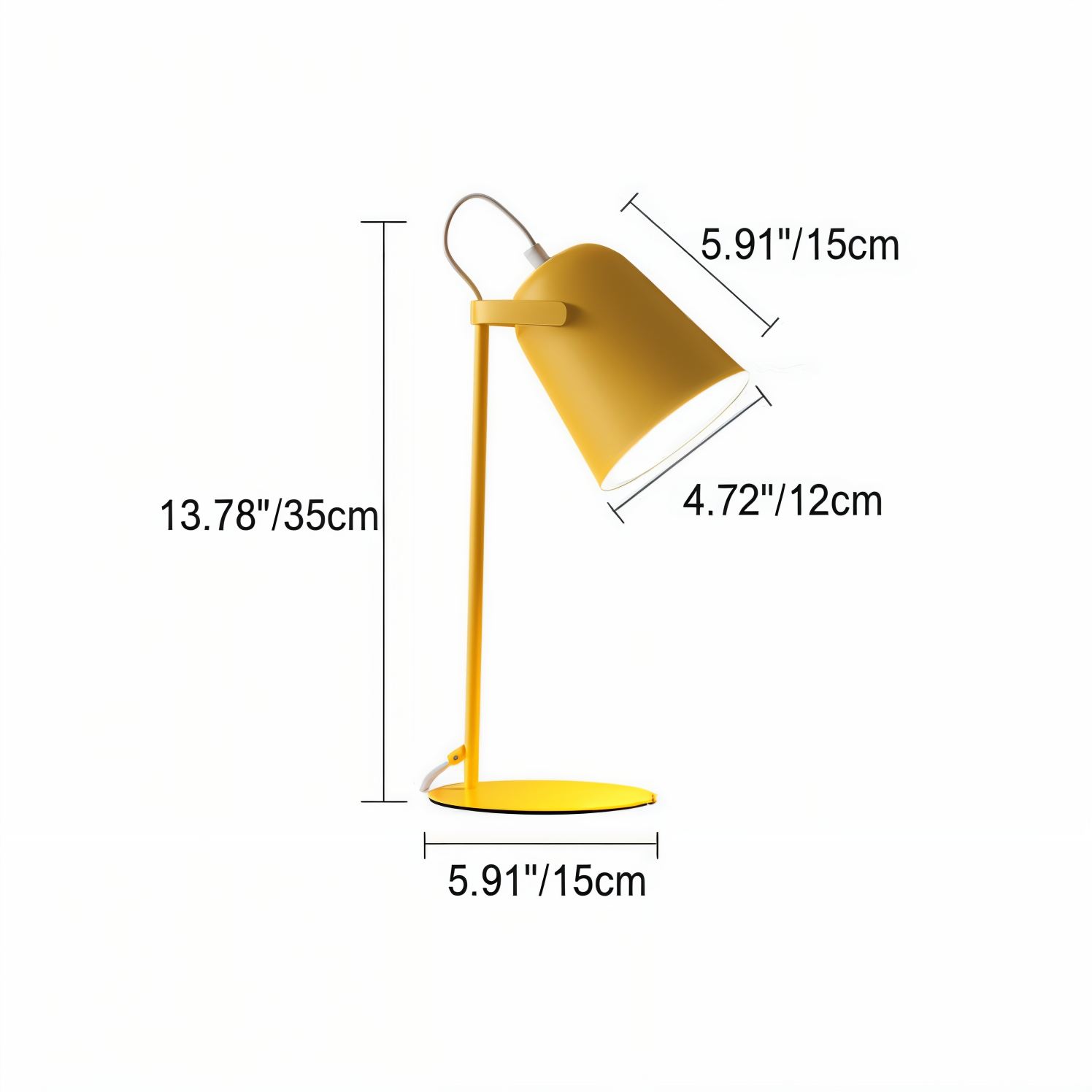 Pastellfarget skrivebordslampe med justerbart lys, moderne design for ethvert rom.