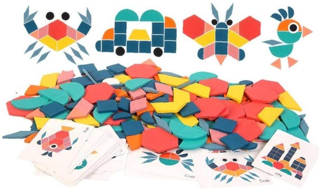 Lekent trepuslespill for småbarn, fremmer hånd-øye-koordinasjon og kognitiv utvikling