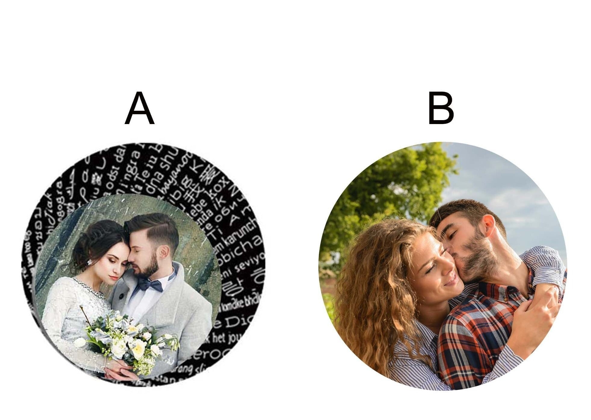 Delikat personlig fotoprojeksjon halskjede for kvinner. Rose design, en spesiell gave for minner.