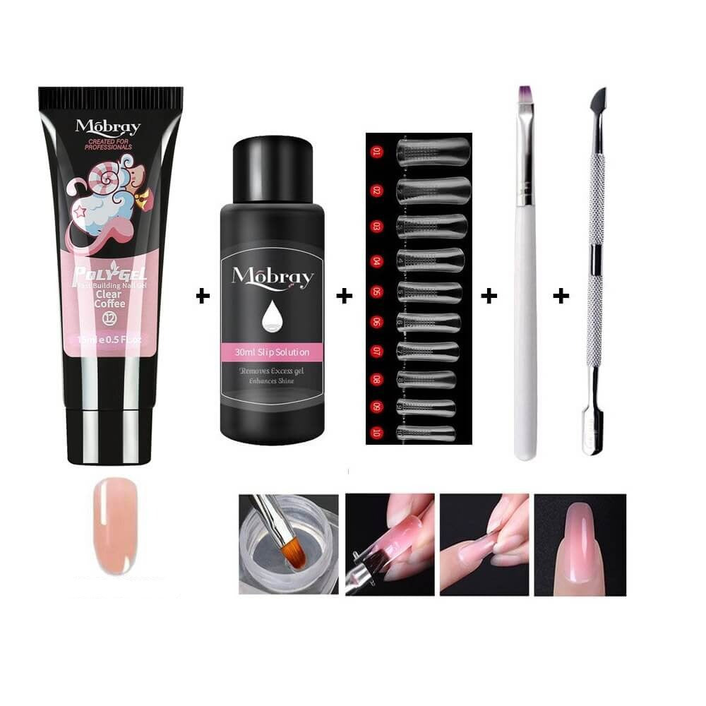 Neglesett med polygel for kreative og holdbare DIY negler