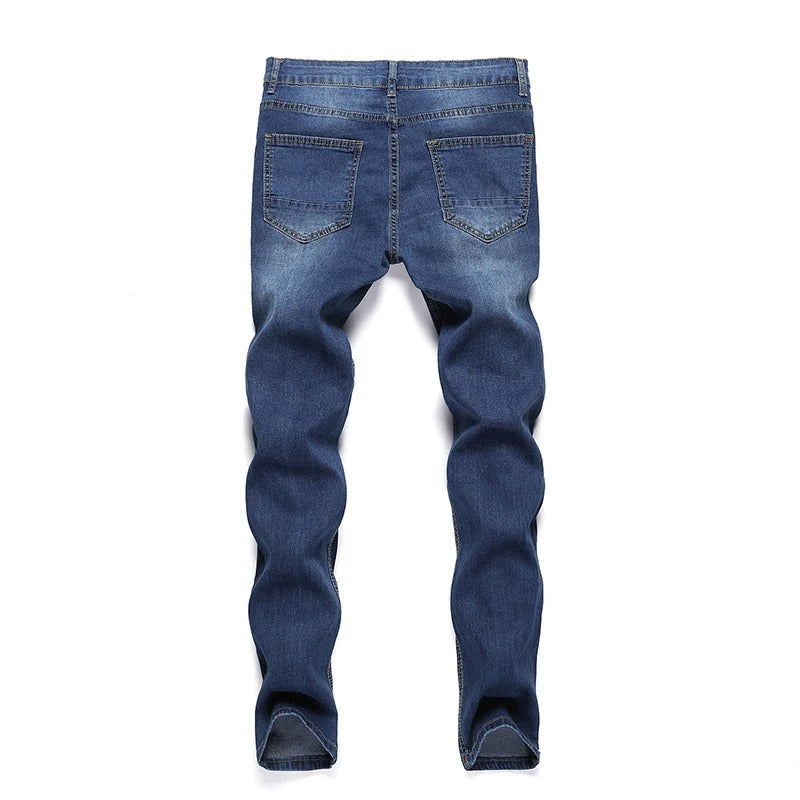 Komfortable Råde skinny fit jeans for menn, med stilige rifter for hverdagsbruk.