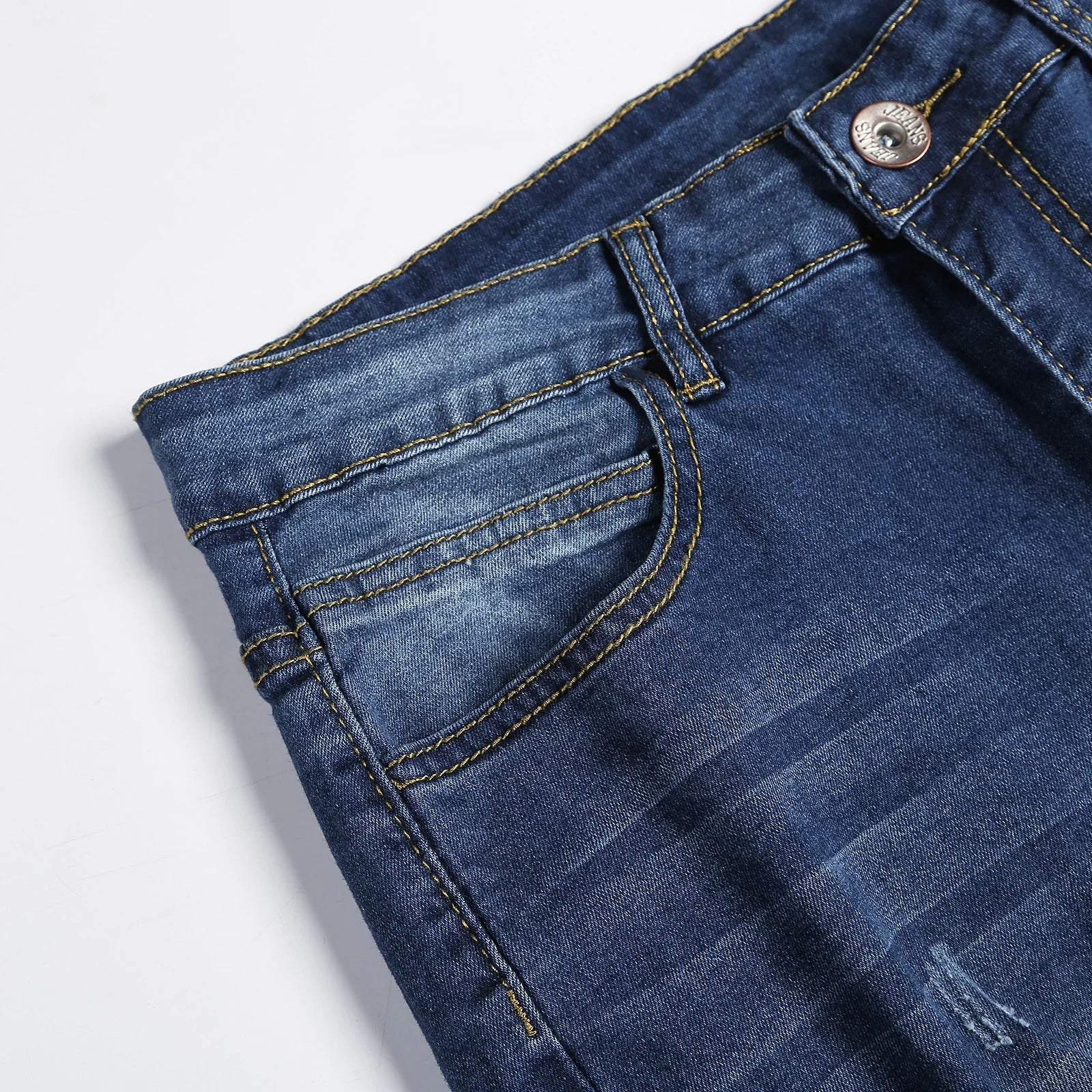 Råde herrejeans, skinny passform med uttrykksfulle rifter, passer til streetwear-mote.