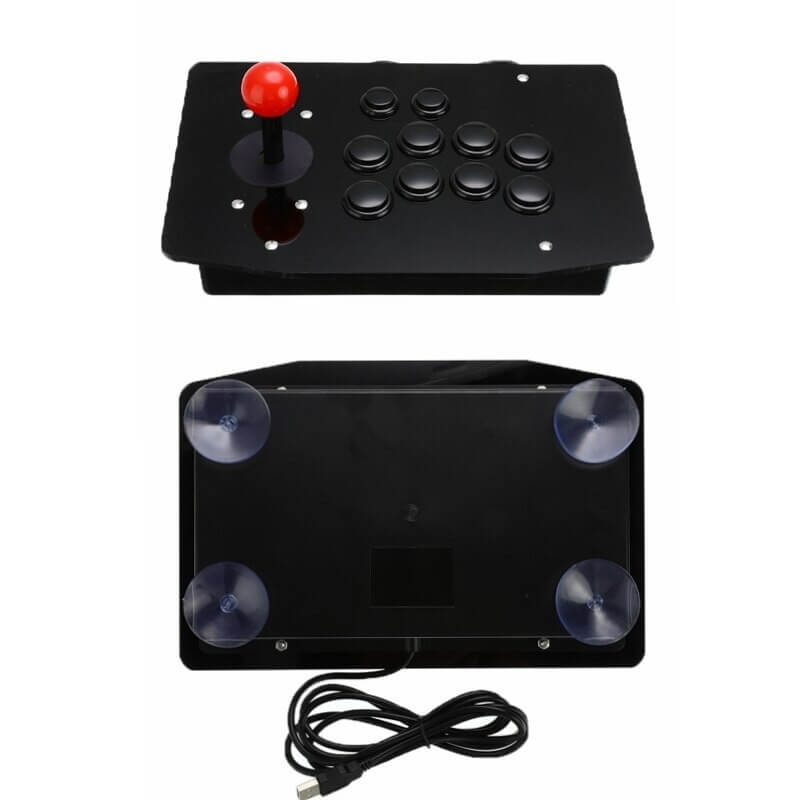 Plug-and-play USB arkade joystick for PC, gjenopplev klassiske spill enkelt og greit.