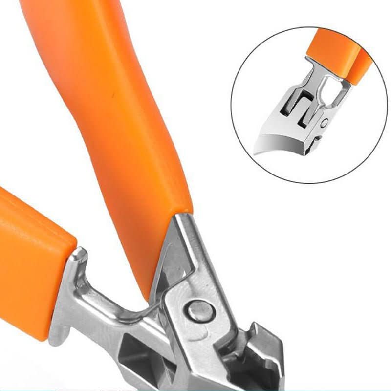 Spesialdesignet negleklipper for effektiv klipping av vanskelige tykke tånegler og fingernegler i rustfritt stål.