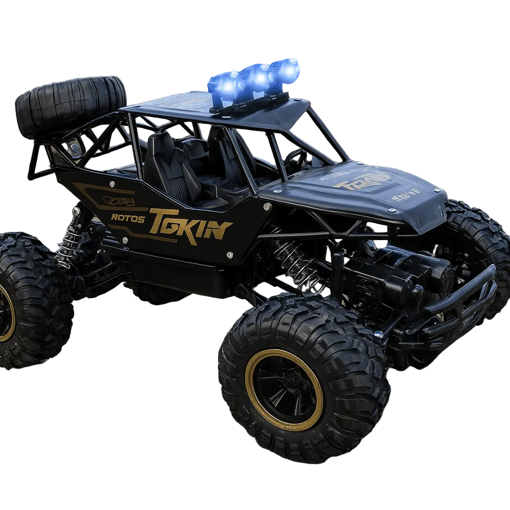Robust RC monstertruck 4x4 for spennende terrengkjøring, ideell for offroad eventyr. Fjernstyrt lastebil.