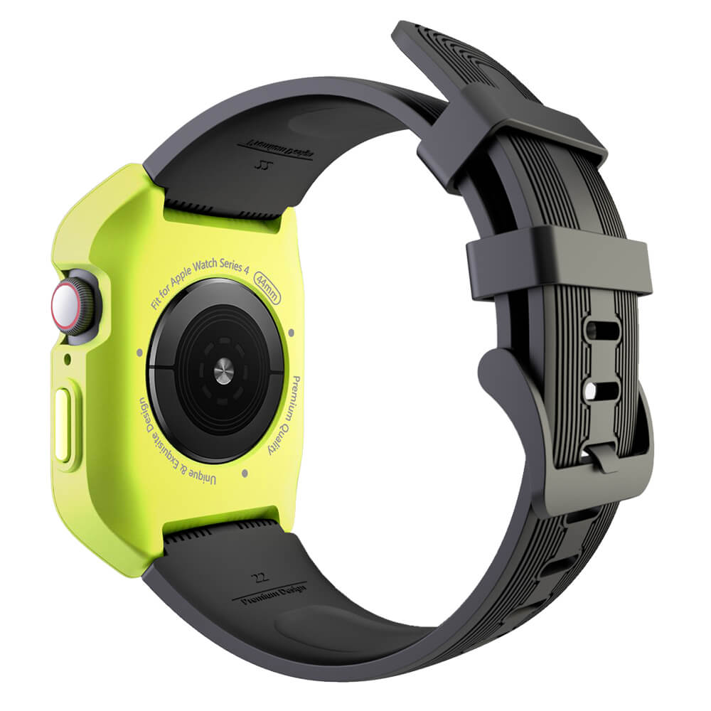 Enkel montering av Apple Watch 44mm deksel, støtsikker silikonrem for Series 4 og 5.