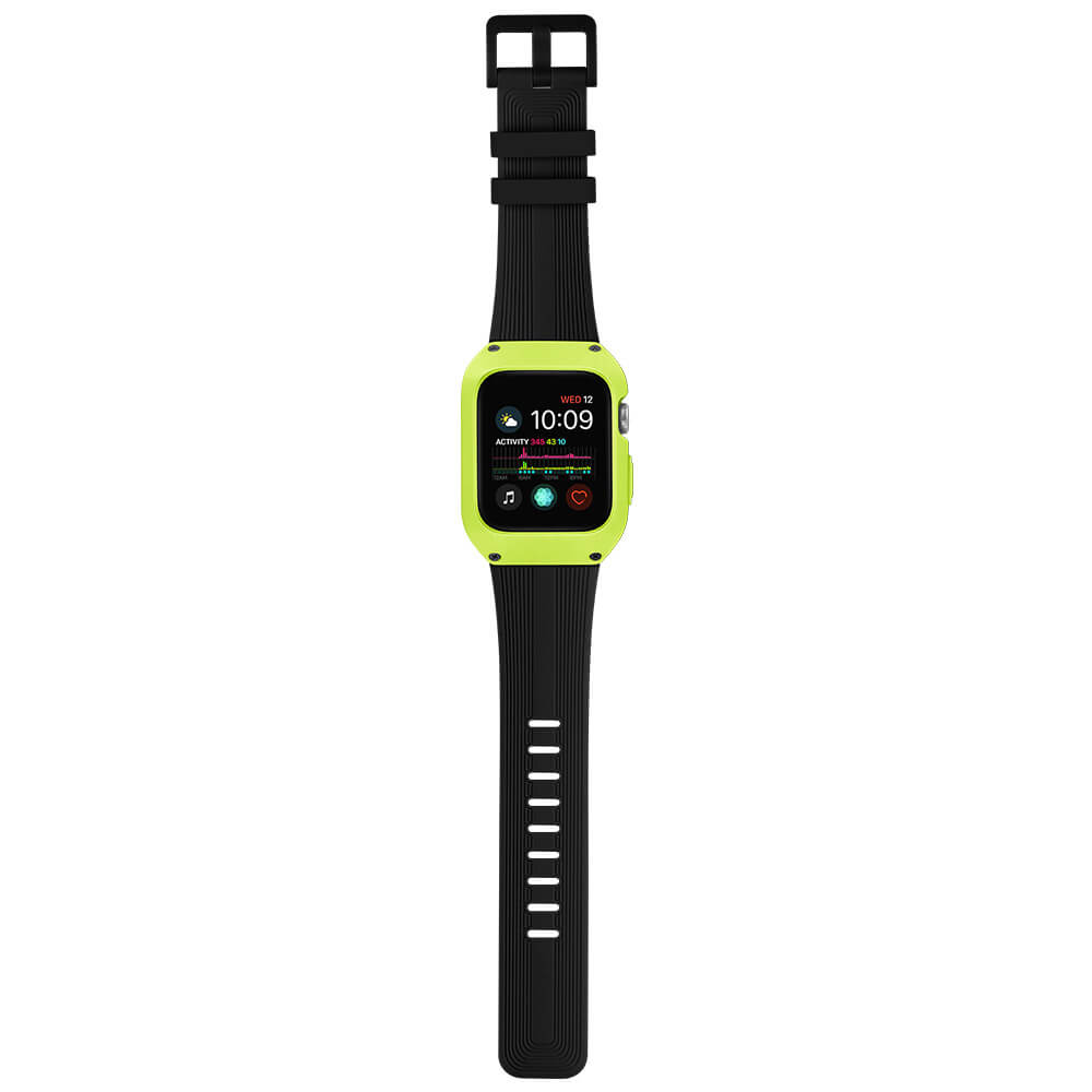 Premium silikon klokkebeskyttelse for Apple Watch 44mm Series 4/5, elegant og robust.
