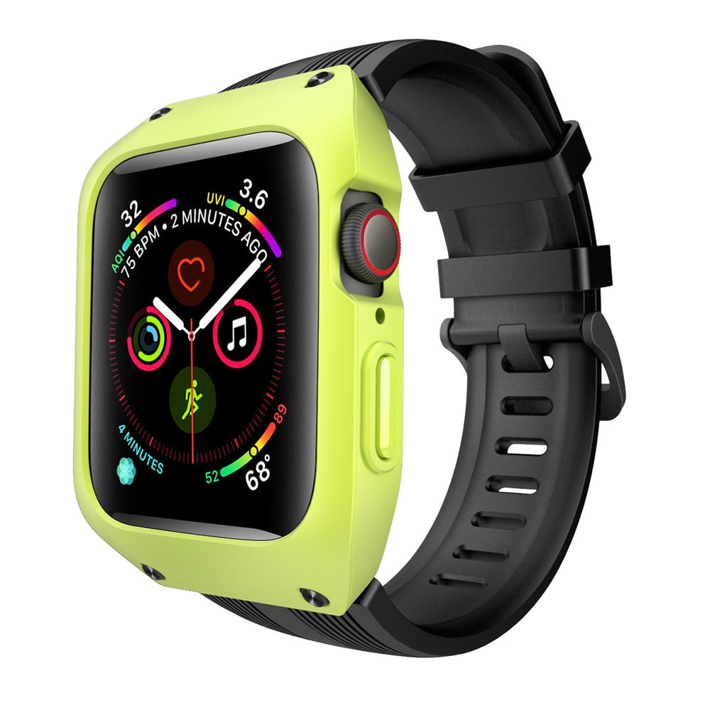 Apple Watch 44mm deksel i silikon, støtsikker klokkebeskyttelse for Series 4/5, komfortabel.