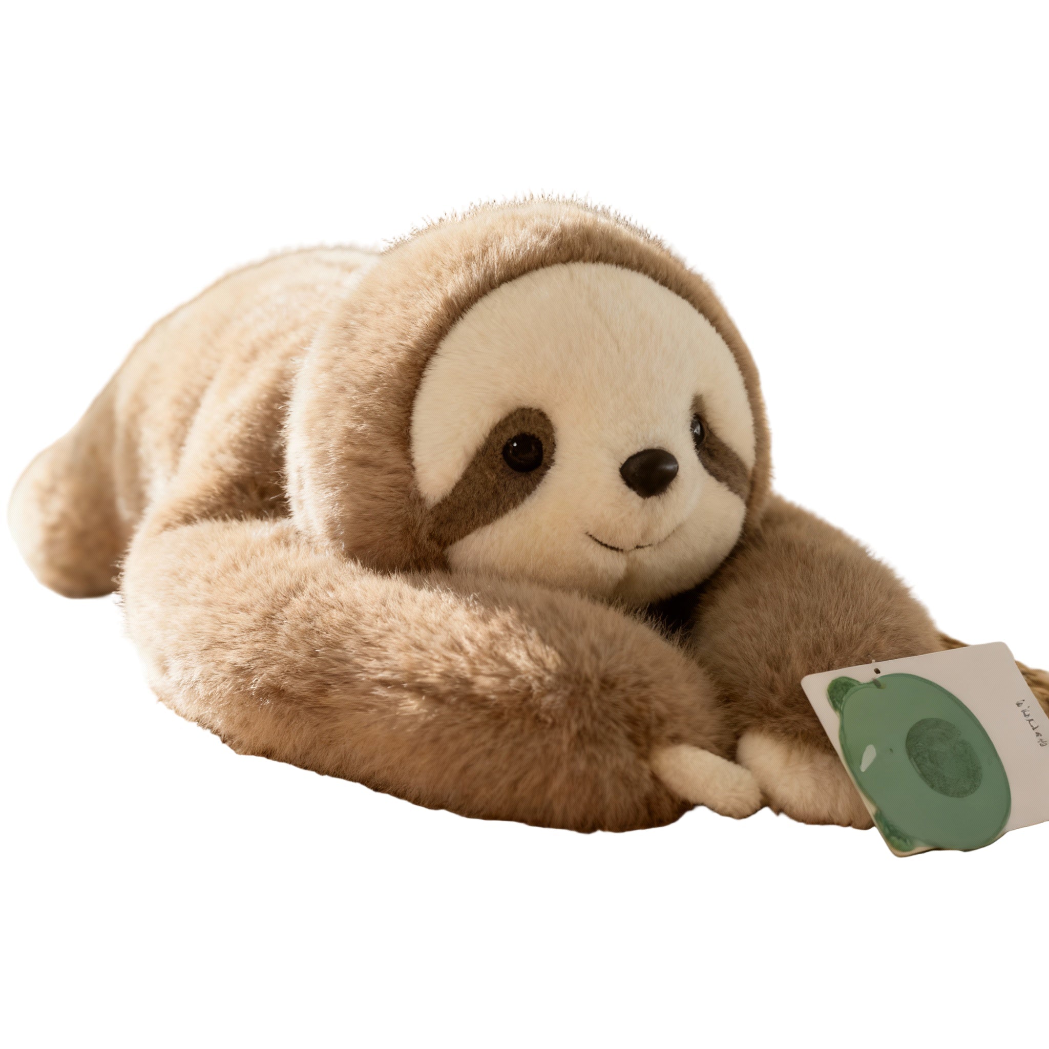 Rolig plysjdyr, CalmCuddle i nøytrale farger, for stresslindring og fokus, en beroligende klemme og gaveidé
