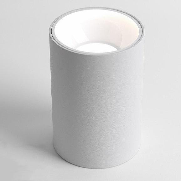 "Rund moderne taklampe med COB-teknologi, elegant hvit overflate og minimalistisk design, perfekt for moderne interiør."