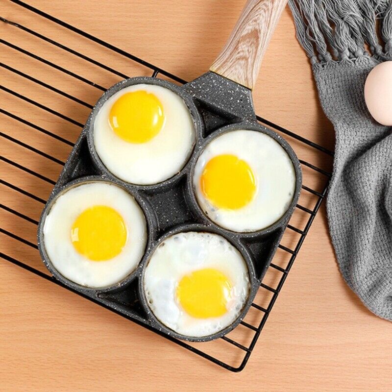 Kvalitets stekepanne i rustfritt stål og nonstick for 4 egg. Et must-have for frokosten på induksjon.