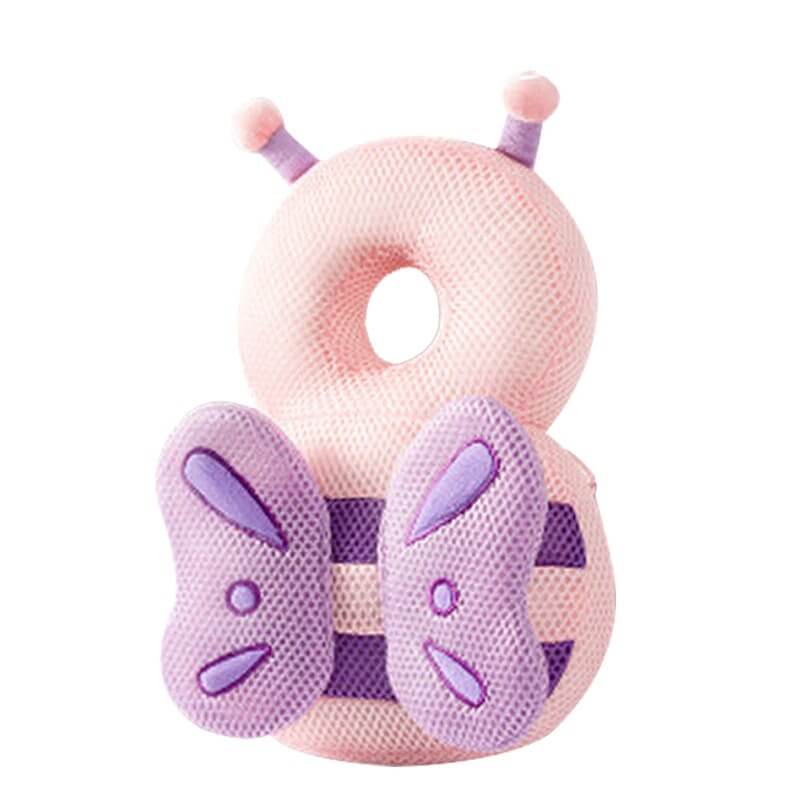 Søt baby hodebeskytter ryggsekk, myk pute for sikker lek, med tegneseriedesign, babyutstyr.