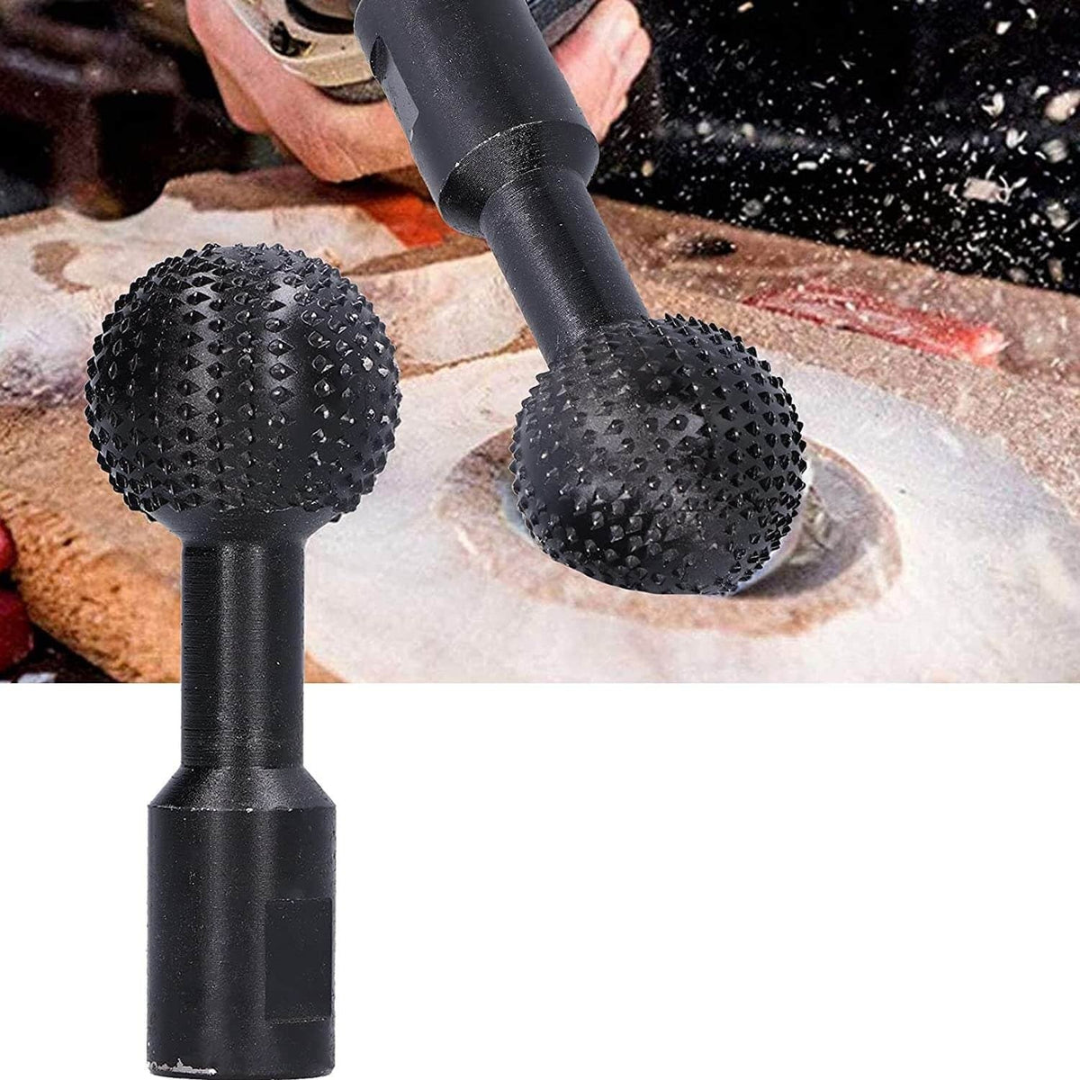 Ergonomisk treutskjæringsverktøy for komfortabel bruk ved forming av konkave treflater.