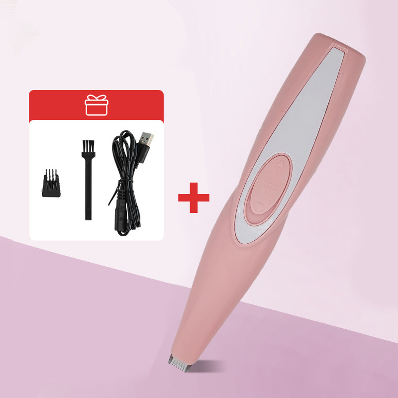"Sikker og presis pet mini trimmer for kjæledyr, ergonomisk håndtak, trådløs, tilgjengelig i grønn, hvit, rosa, svart."