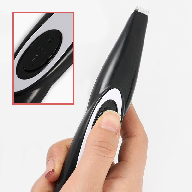 "Sikker og presis pet mini trimmer for kjæledyr, ergonomisk håndtak, trådløs, tilgjengelig i grønn, hvit, rosa, svart."
