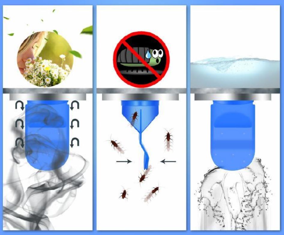 Hvit silikon avløpsring for hygiene og forsegling av sluk på bad og kjøkken.