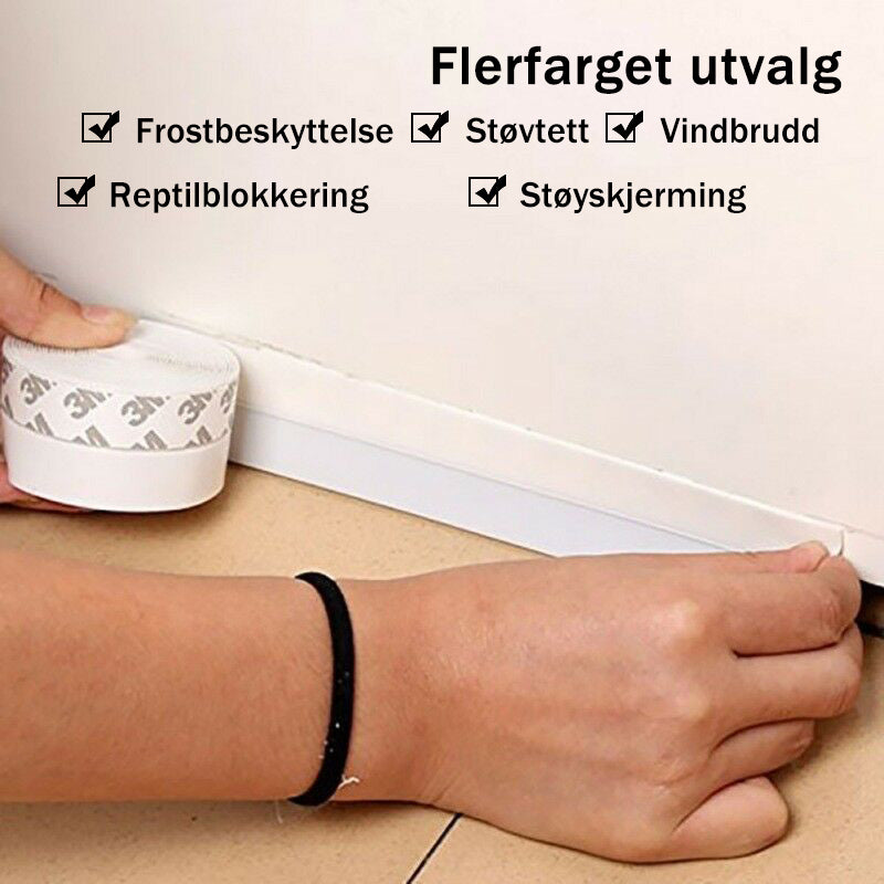 "Silikon tetningslist for dører og vinduer, værbestandig, fem fargevalg, miljøvennlig og støv- og støysikker."