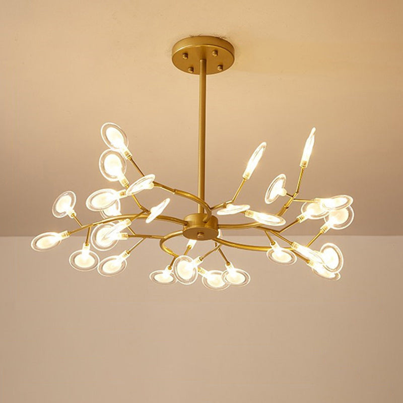 "Simplicity-lysekrone med LED, moderne minimalistisk design, holdbar akryl, mykt lys for innendørs belysning."