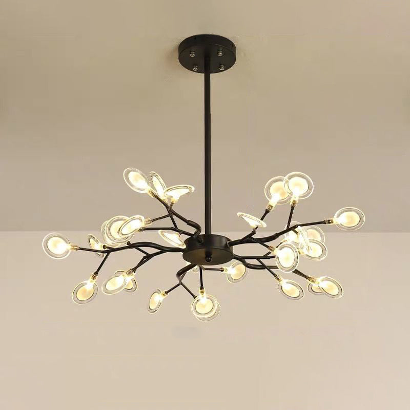 "Simplicity-lysekrone med LED, moderne minimalistisk design, holdbar akryl, mykt lys for innendørs belysning."