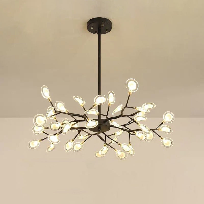 "Simplicity-lysekrone med LED, moderne minimalistisk design, holdbar akryl, mykt lys for innendørs belysning."