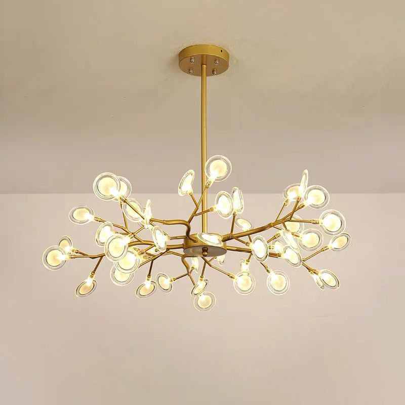 "Simplicity-lysekrone med LED, moderne minimalistisk design, holdbar akryl, mykt lys for innendørs belysning."