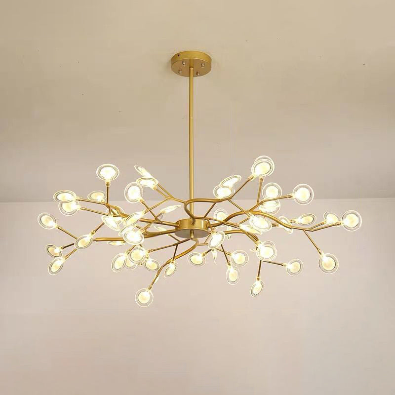 "Simplicity-lysekrone med LED, moderne minimalistisk design, holdbar akryl, mykt lys for innendørs belysning."