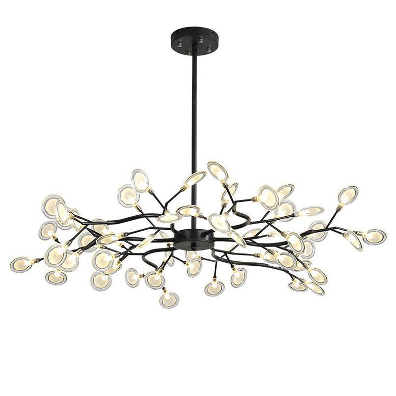 "Simplicity-lysekrone med LED, moderne minimalistisk design, holdbar akryl, mykt lys for innendørs belysning."