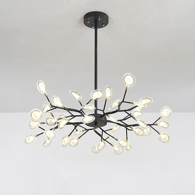 "Simplicity-lysekrone med LED, moderne minimalistisk design, holdbar akryl, mykt lys for innendørs belysning."