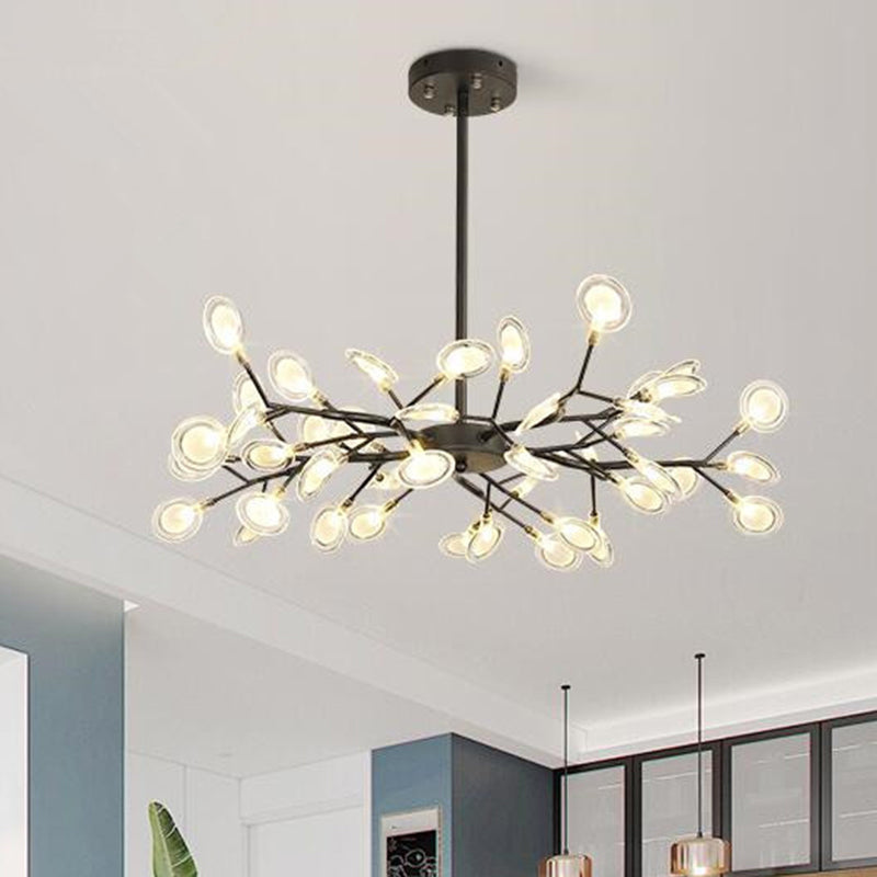 "Simplicity-lysekrone med LED, moderne minimalistisk design, holdbar akryl, mykt lys for innendørs belysning."
