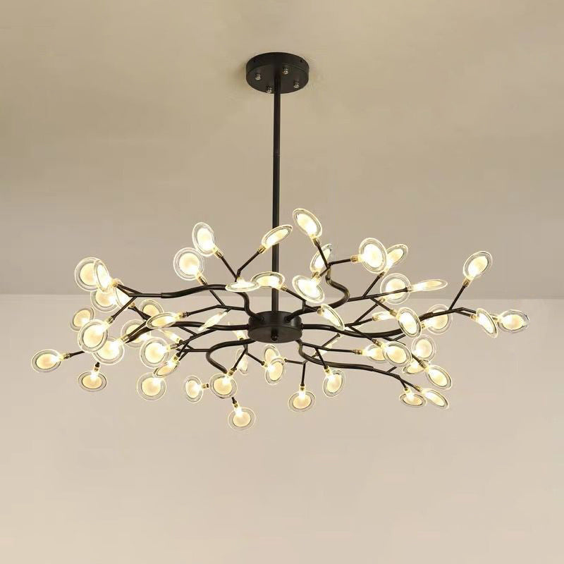 "Simplicity-lysekrone med LED, moderne minimalistisk design, holdbar akryl, mykt lys for innendørs belysning."