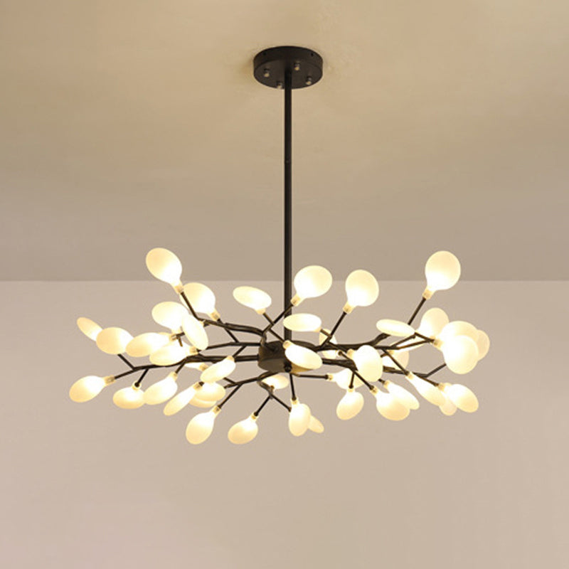 "Simplicity-lysekrone med LED, moderne minimalistisk design, holdbar akryl, mykt lys for innendørs belysning."