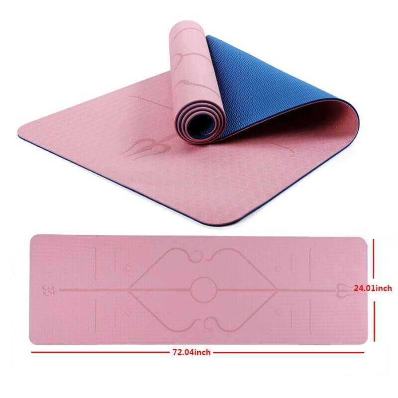 Sklisikker TPE yogamatte for kvinner og menn, ideell for yoga, trening og fitness.