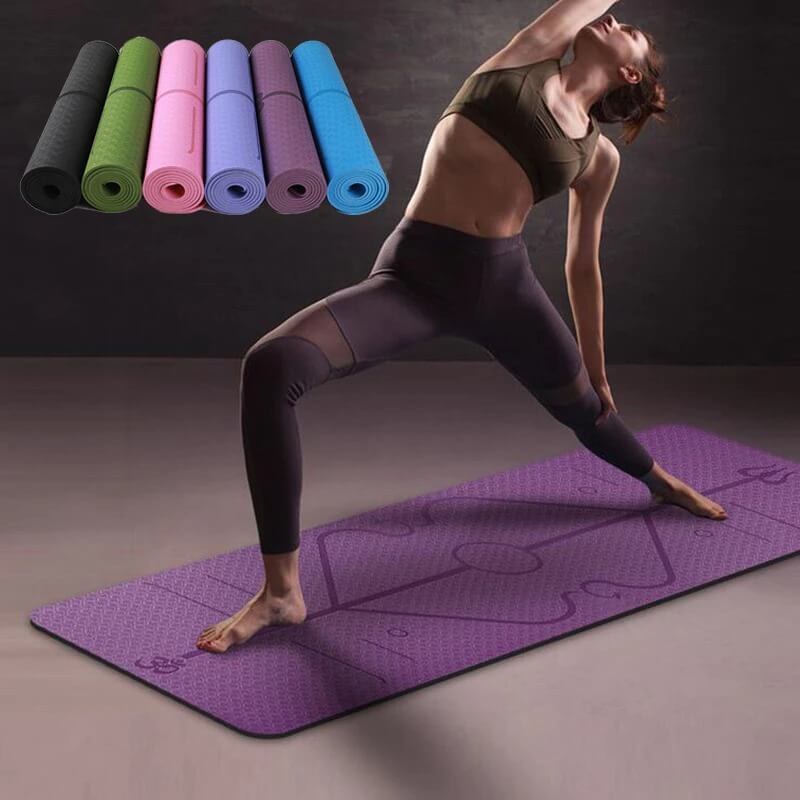 Komfortabel yogamatte for hjemmetrening, calisthenics og stabilitet under yogaøvelser.