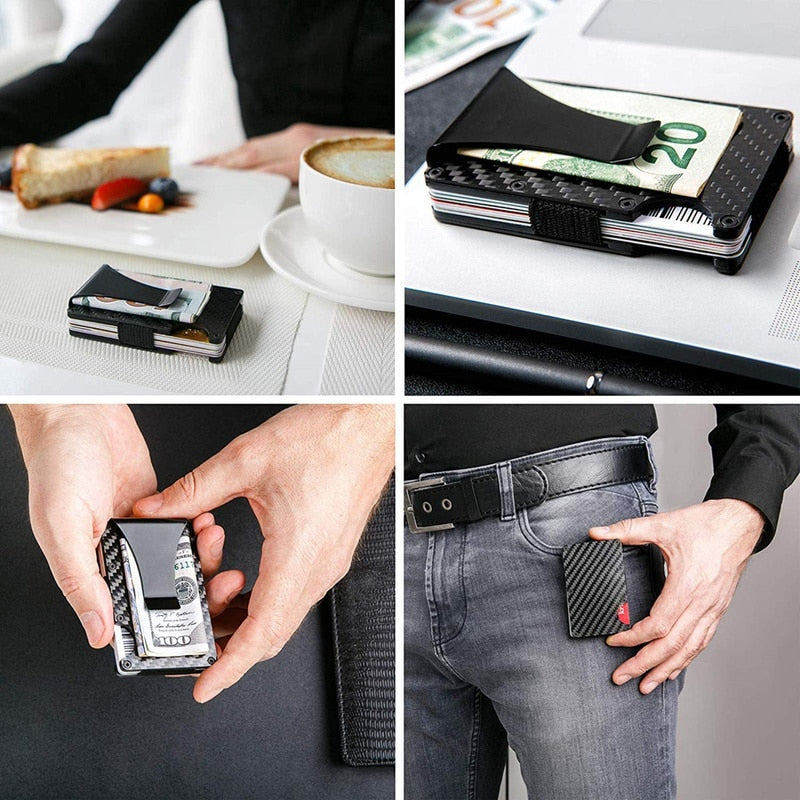 Gavepakke: elegant RFID-blokkerende kortholder i gaveeske for sikker oppbevaring