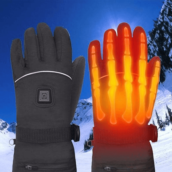 "Slanke, vindtette elektriske vinterhansker med oppladbart batteri, justerbar temperatur og vanntett design for vinteraktivit