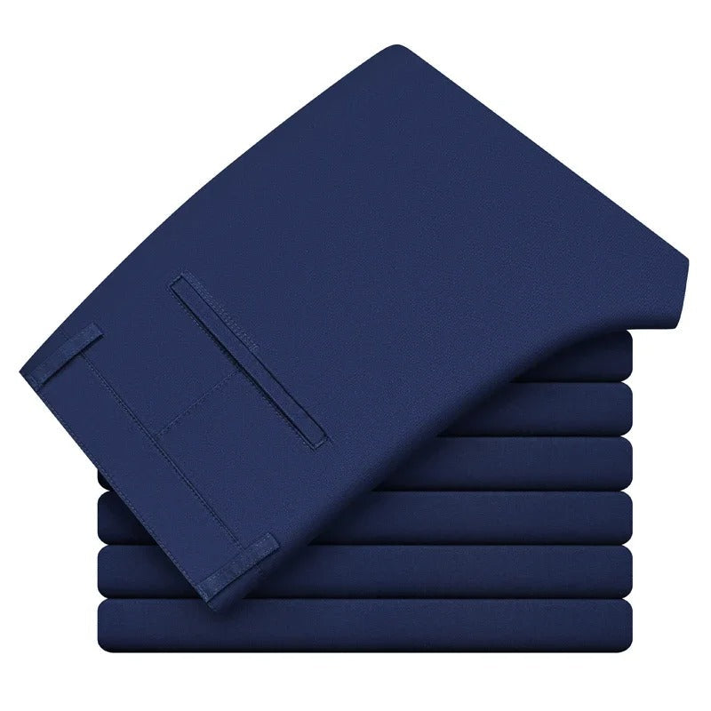Slim fit menns bukser med elastisk midje gir optimal stil og bevegelsesfrihet hele dagen.