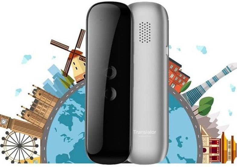 Tech-gadget: smart taleoversetter koblet til Bluetooth, klar for flerspråklig kommunikasjon