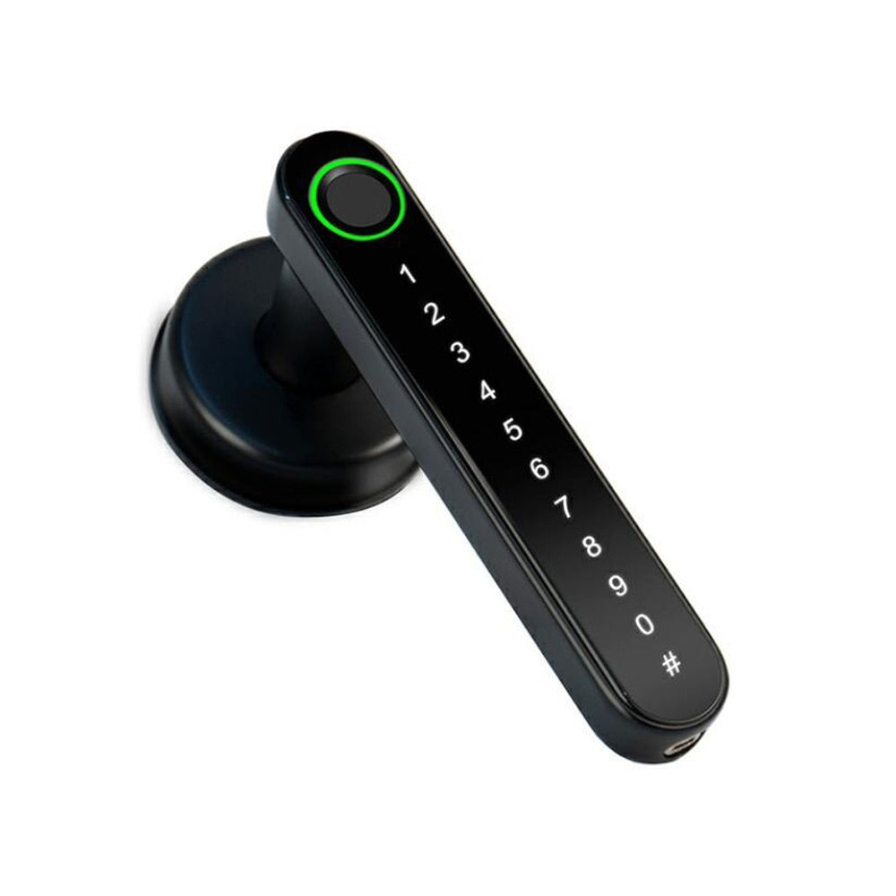Smart fingeravtrykkslås for nøkkelfri adgang. Elektronisk dørlås for sikkerhet i hjemmet.