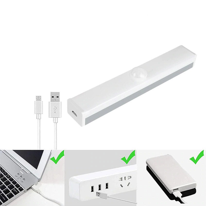 Praktisk bevegelsessensor lampe. Smart nattlys for gang og soverom, trådløs og oppladbar.