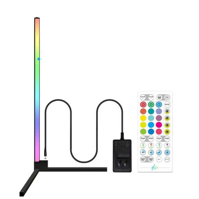 Smart RGB LED-gulvlampe for fargerik stemningsbelysning, fjernstyrt via app. Moderne interiørdekor.