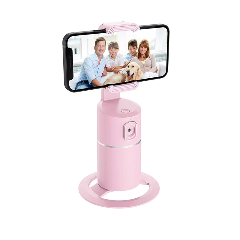 Mobilholder med 360° autosporingsteknologi for sømløse videoopptak og streaming.
